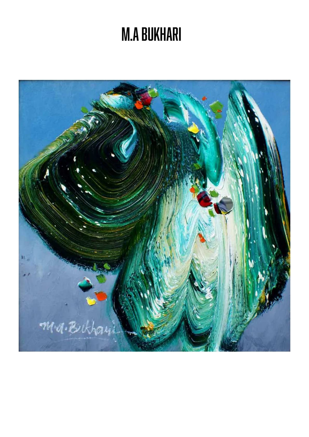 M.A. Bukhari — Oil on Canvas, 16×16