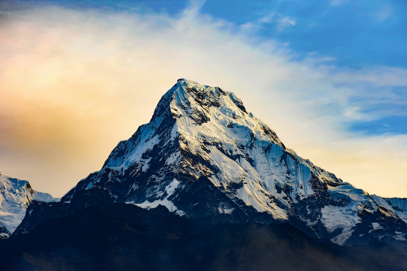 Snow peak in the Karakoram at dawn